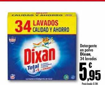 Unide Supermercados Detergente en polvo dixan 34 lavados oferta