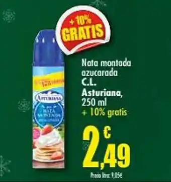 Unide Supermercados Nata montada azucarada c.l. asturiana oferta