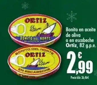 Unide Supermercados Bonito en aceite de oliva o en escabeche ortiz oferta