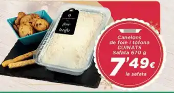 SPAR Fragadis Canelons de foie i tòfona cuinats oferta