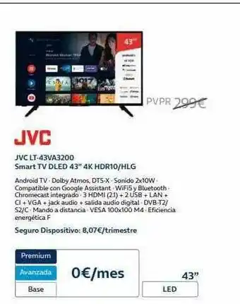 Movistar Jvc lt-43va3200 smart tv dled 43 oferta