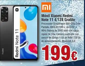 FROIZ Xiaomi móvil redmi note 11 4-128 grafito oferta
