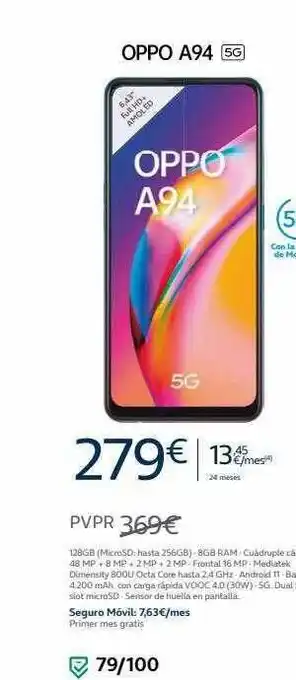 Movistar Oppo a94 5g oferta