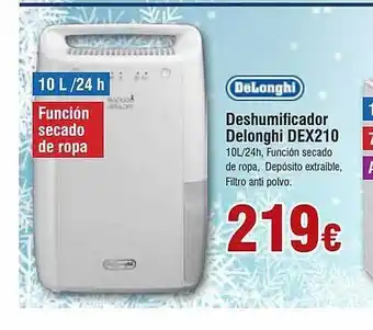 FROIZ Delonghi deshumificador dex210 oferta