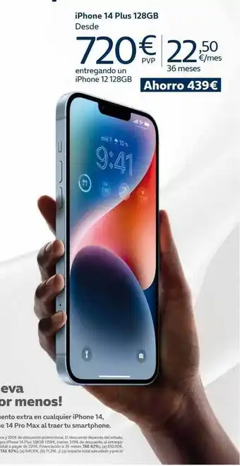 Movistar Iphone 14 plus 128gb oferta