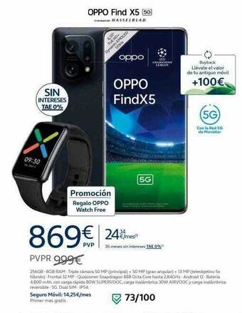 Movistar Oppo find x5 5g oferta
