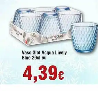 FROIZ Vaso slot acqua lively blue oferta