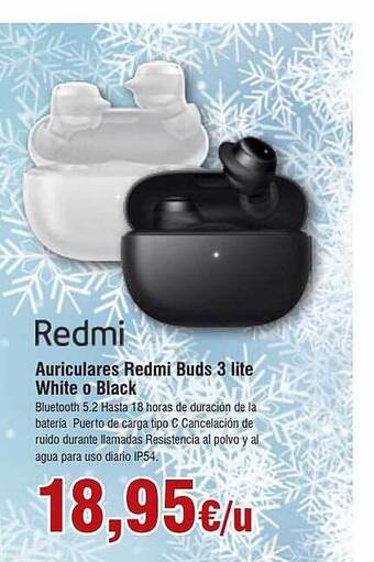 FROIZ Auriculares redmi buds 3 lite white o black oferta