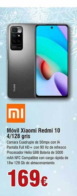FROIZ Móvil xiaomi redmi 10 4 128 gris oferta