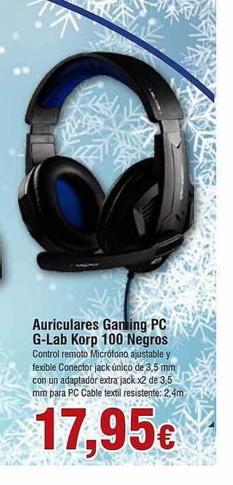 FROIZ Auriculares gaming pc g-lab korp 100 negros oferta