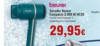 FROIZ Secador beurer compacto 2.000w hc35 oferta