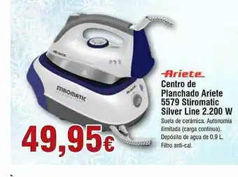 FROIZ Ariete centro de planchado ariete 5579 stiromatic silver line 2.200 w oferta