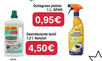 Spar La Palma Quitagrasa pistola spar o desinfectante textil sanytol oferta