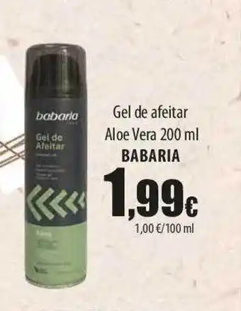 SPAR Lanzarote Gel de afeitar aloe vera babaria oferta