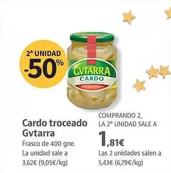 Supermercados Sánchez Romero Cardo troceado gvtarra oferta