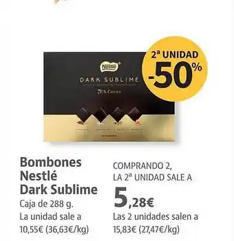 Bombones nestlé dark sublime