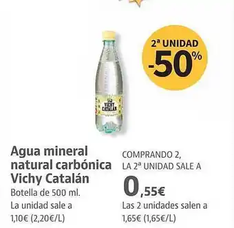Supermercados Sánchez Romero Agua mineral natural carbónica vichy catalán oferta