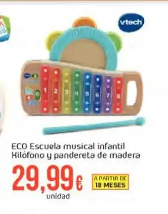 FROIZ ECO escuela musical infantil xilófono pandereta de madera oferta