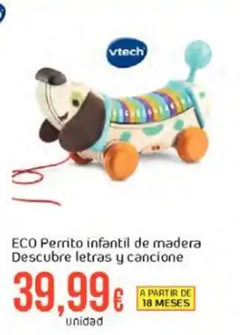 FROIZ ECO perrito infantil de madera descubre letras y cancione oferta