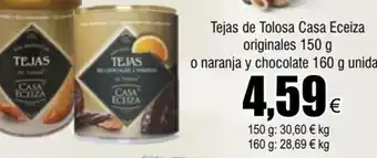 FROIZ Tejas de Tolosa Casa Eceiza Origanales 150 g oferta