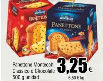 FROIZ Panettone Montecchi Classico o Chocolate 500 g Unidad oferta