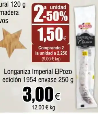 FROIZ Longaniza Imperiak Elpozo Edición 1954 Envase 250 g oferta