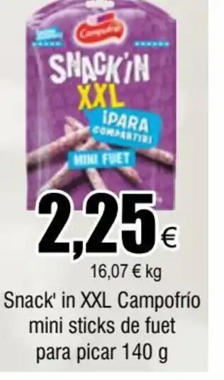FROIZ Snack in XXL Campofrio Mini Sticks de Fuet Para Picar oferta