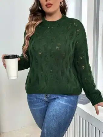 Shein Shein sxy jersey de punto de malla de hombros caídos oferta
