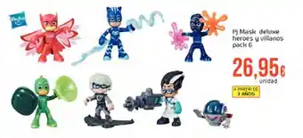 FROIZ Pj mask deluxe heroes y villanos pack 6 oferta