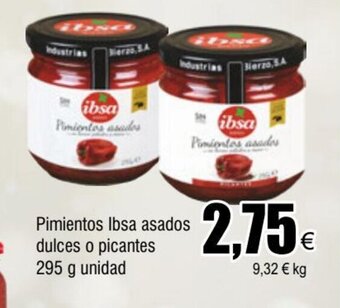 FROIZ Pimientos Ibsa Asados Dulces o Picantes 295g Unidad oferta