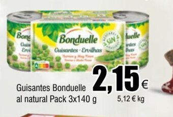 FROIZ Guisantes Bonduelle Al Natural Pack 3x140g oferta