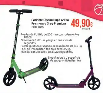 FROIZ Patinete olsson hopp green premium o grey premium oferta
