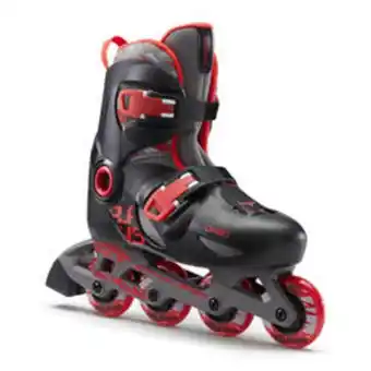 Decathlon Patines línea niños oxelo play 5 negro rojo oferta