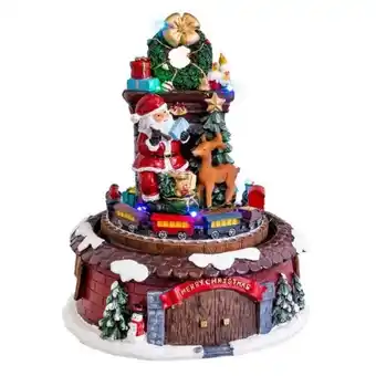 Centro Hogar Sanchez Figura navideña de papá noel con luz y movimiento oferta