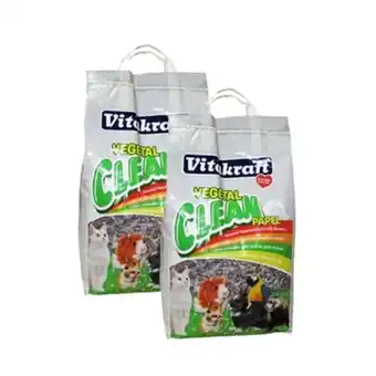 Pack 2 x vitakraft vegetal clean papel lecho papel reciclado 25l