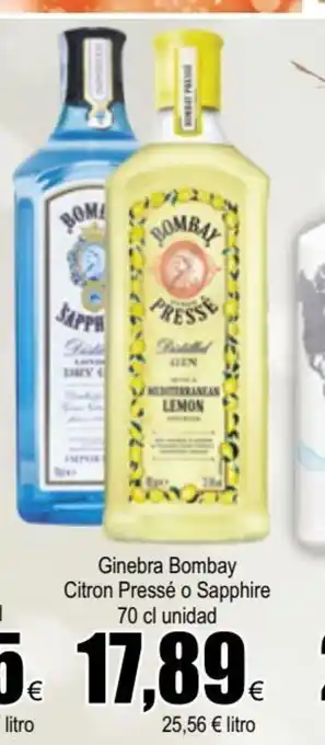 FROIZ Ginebra Bombay Citron Pressé o Sapphire 70cl Unidad oferta