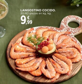 Hipercor Langostino cocido oferta