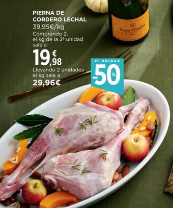 Hipercor Pierna de cordero lechal oferta
