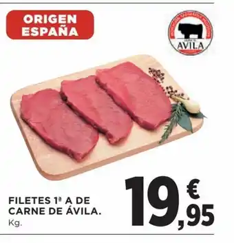Hipercor Filetes 1a A de Carne de Ávila oferta