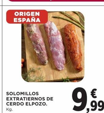 Hipercor Solomillos Extratiernos De Cerdo Elpozo oferta
