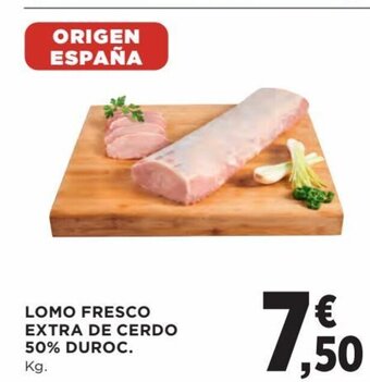 Hipercor Lomo Fresco Extra de Cerdo 50% Duroc oferta