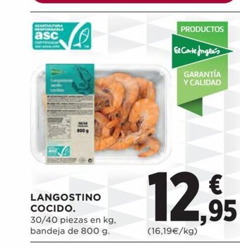 Hipercor Langostino Cocido oferta