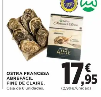 Hipercor Ostra Francesca Abrefácil Fine De Claire oferta