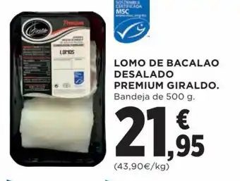 Hipercor Lomo De Bacalao Desalado Premium Giraldo oferta