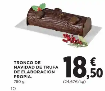 Hipercor Tronco de Navidad De Trufa De Elaboración Propia oferta