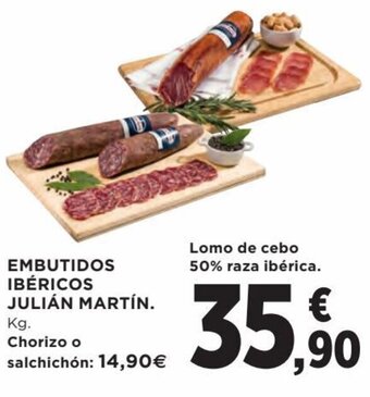 Hipercor Embutidos Ibéricos Julián Martín oferta
