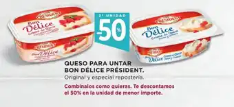 Hipercor Queso Para Untar Bon Délice Président oferta