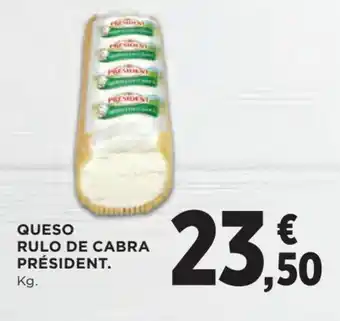 Hipercor Queso Rulo de Cabra Président oferta