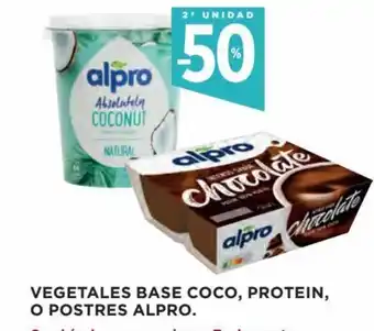 Hipercor Vegetales Base Coco, Protein, o Postres Alpro oferta