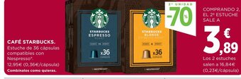 Hipercor Café Starbucks oferta